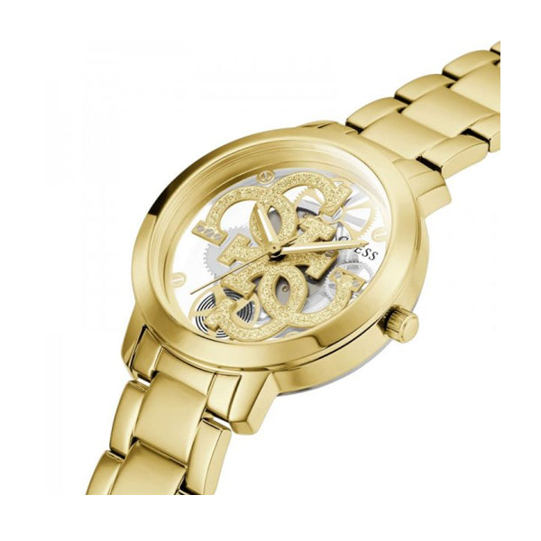 Radiant Gold-Tone Crystal-Embellished Timepiece