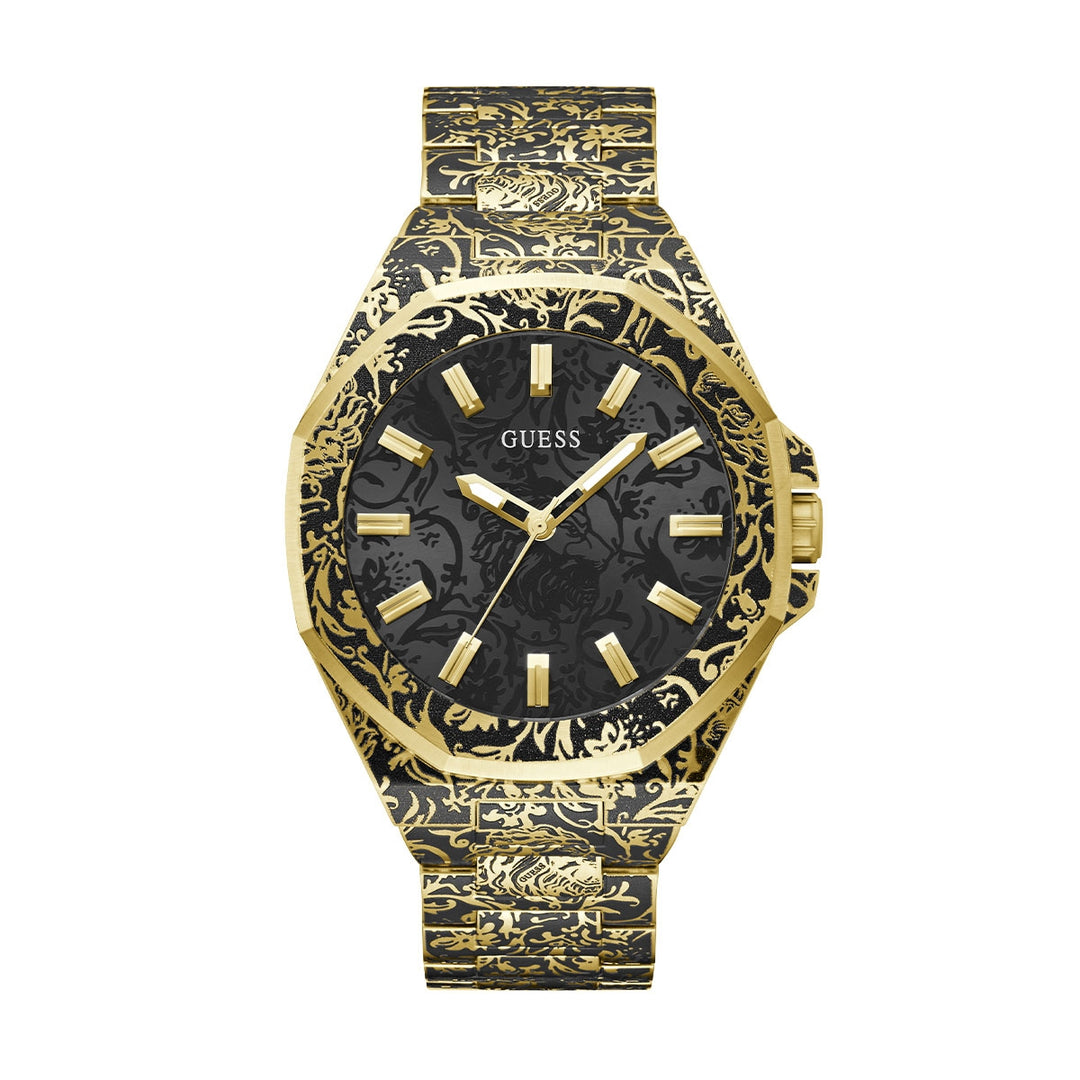 Timeless Elegance with Floral Gold-Tone Detailing