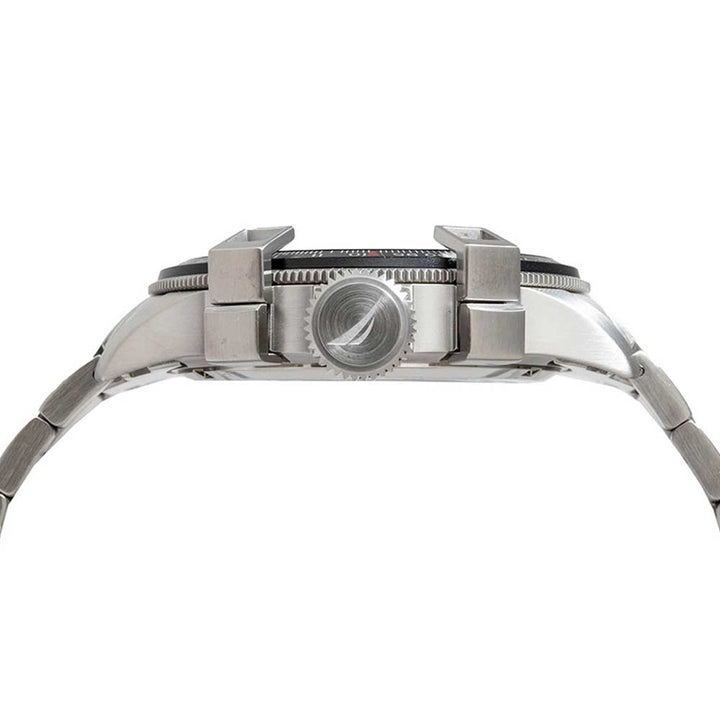 Nautica Chronograph Watch in Silver & Black