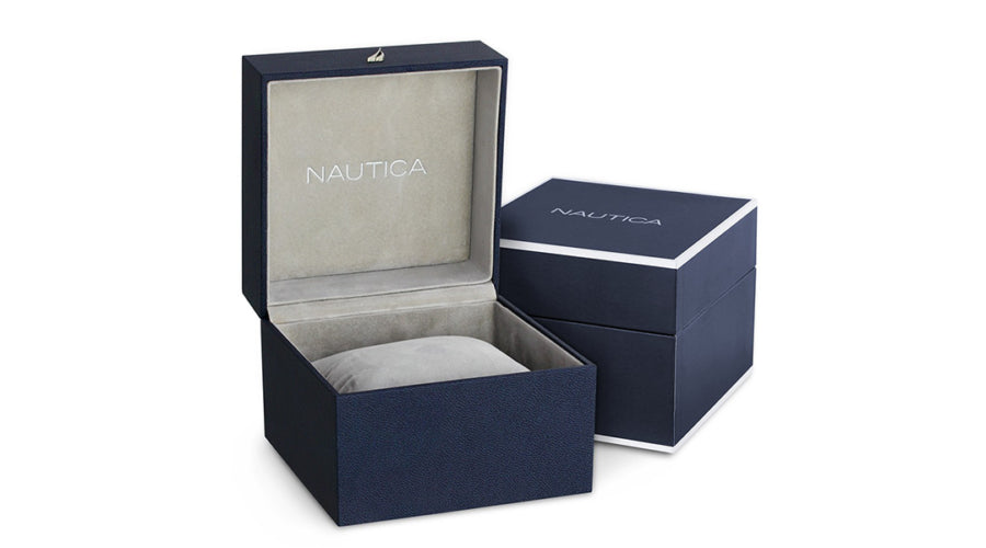 Nautica Chronograph Watch in Silver & Black