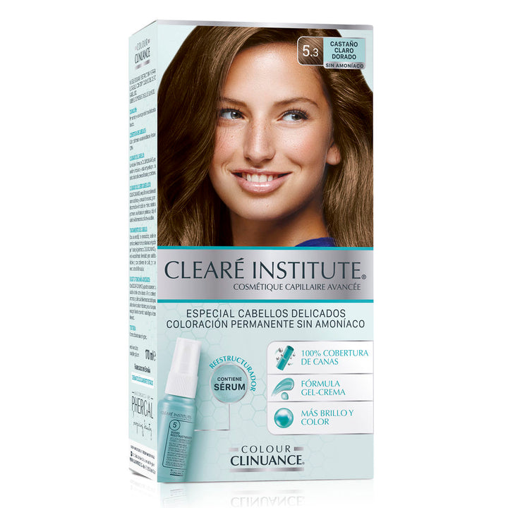 Tube of ammonia‑free permanent hair colour cream, shade 5.3 light golden brown