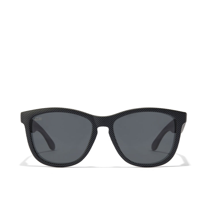 Unisex square black nylon sunglasses with polarised lenses, 54 mm