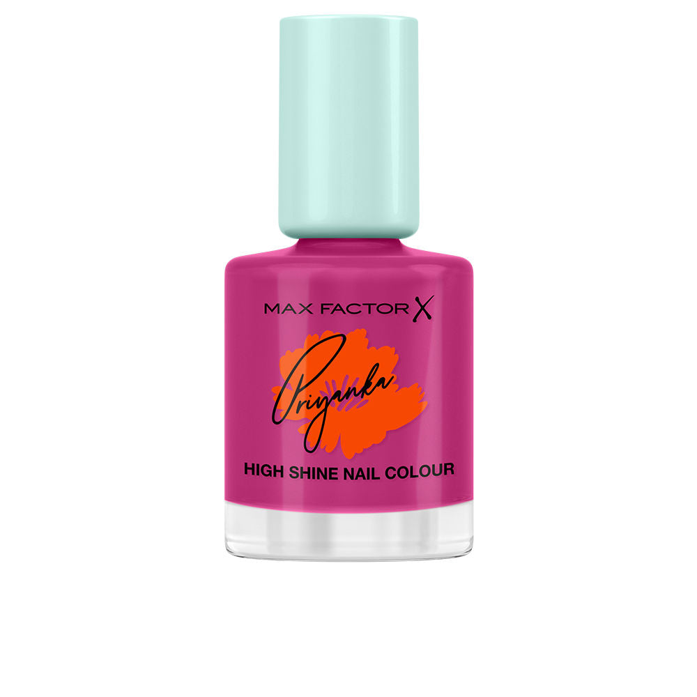 Blue high‑shine 12 ml nail polish bottle, plant‑based, Unisex