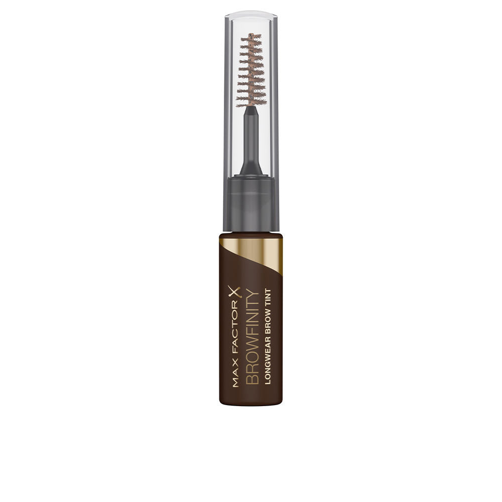 Dual-ended long-wear brow gel in soft brown, 4.2 ml tube