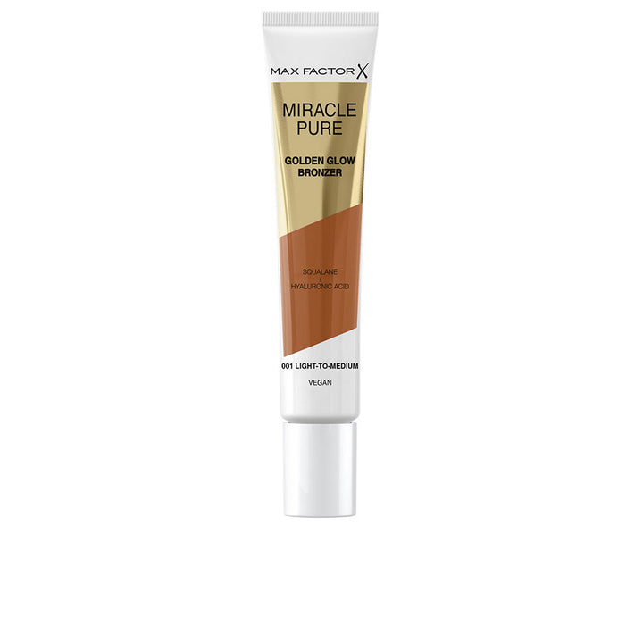 15 ml cream bronzer tube, medium–deep shade, silky finish