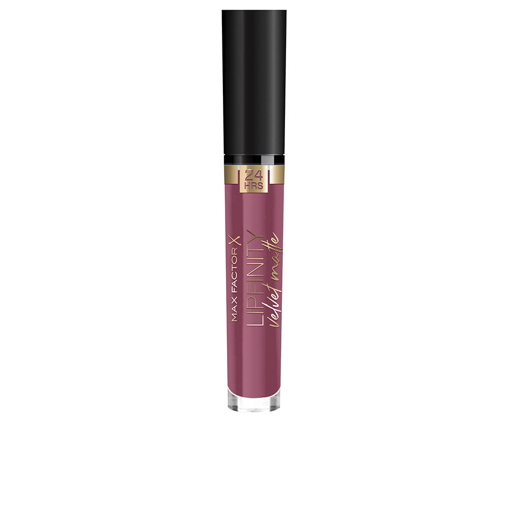 Tube of velvet-matte long-wear lipstick in warm neutral shade, 3.5 ml