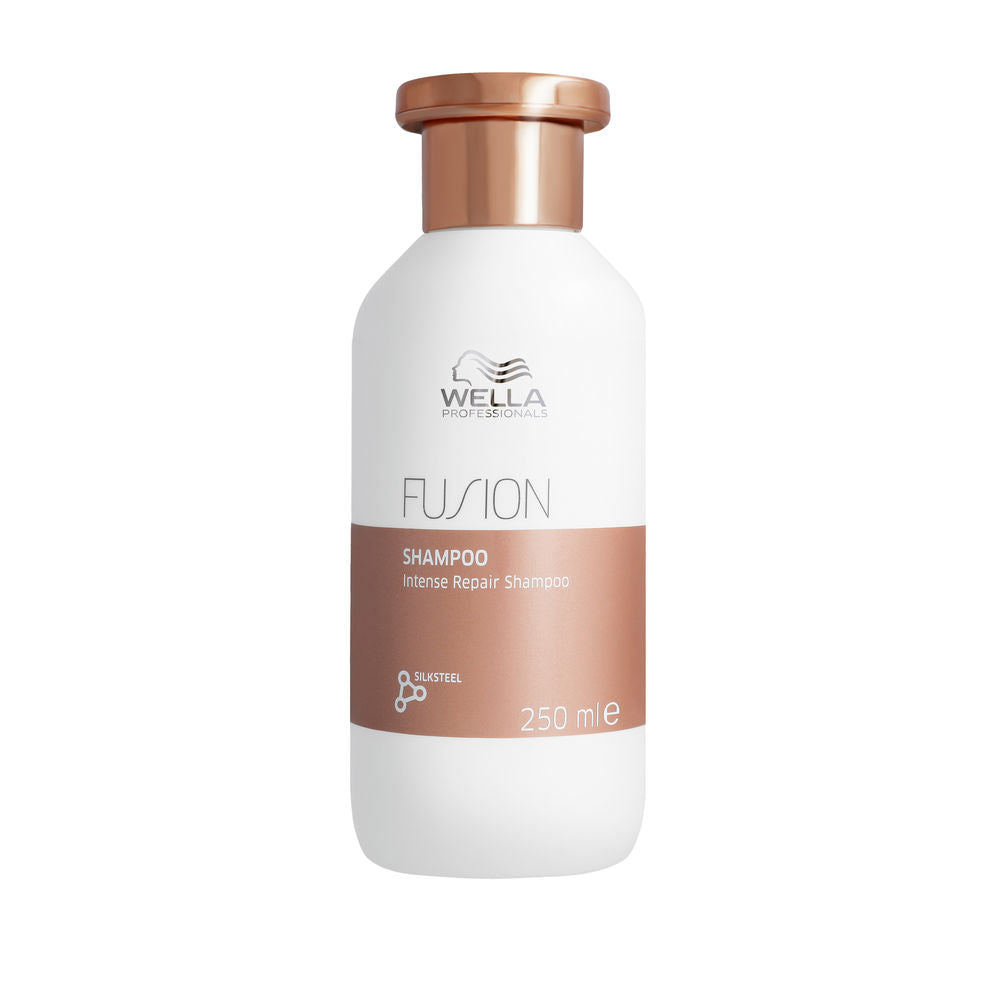 250 ml translucent shampoo bottle — repair formula, silk amino acids